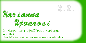 marianna ujvarosi business card